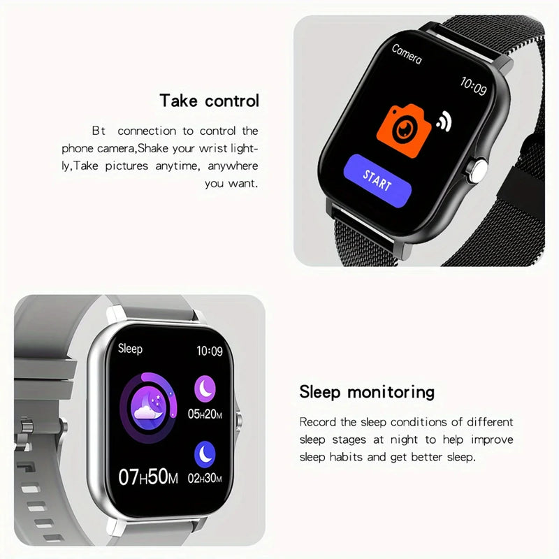 Relógio inteligente para homens e mulheres, tela de toque completa, esporte fitness, relógios bt chamada digital smartwatch relógio de pulso 2024 novo
